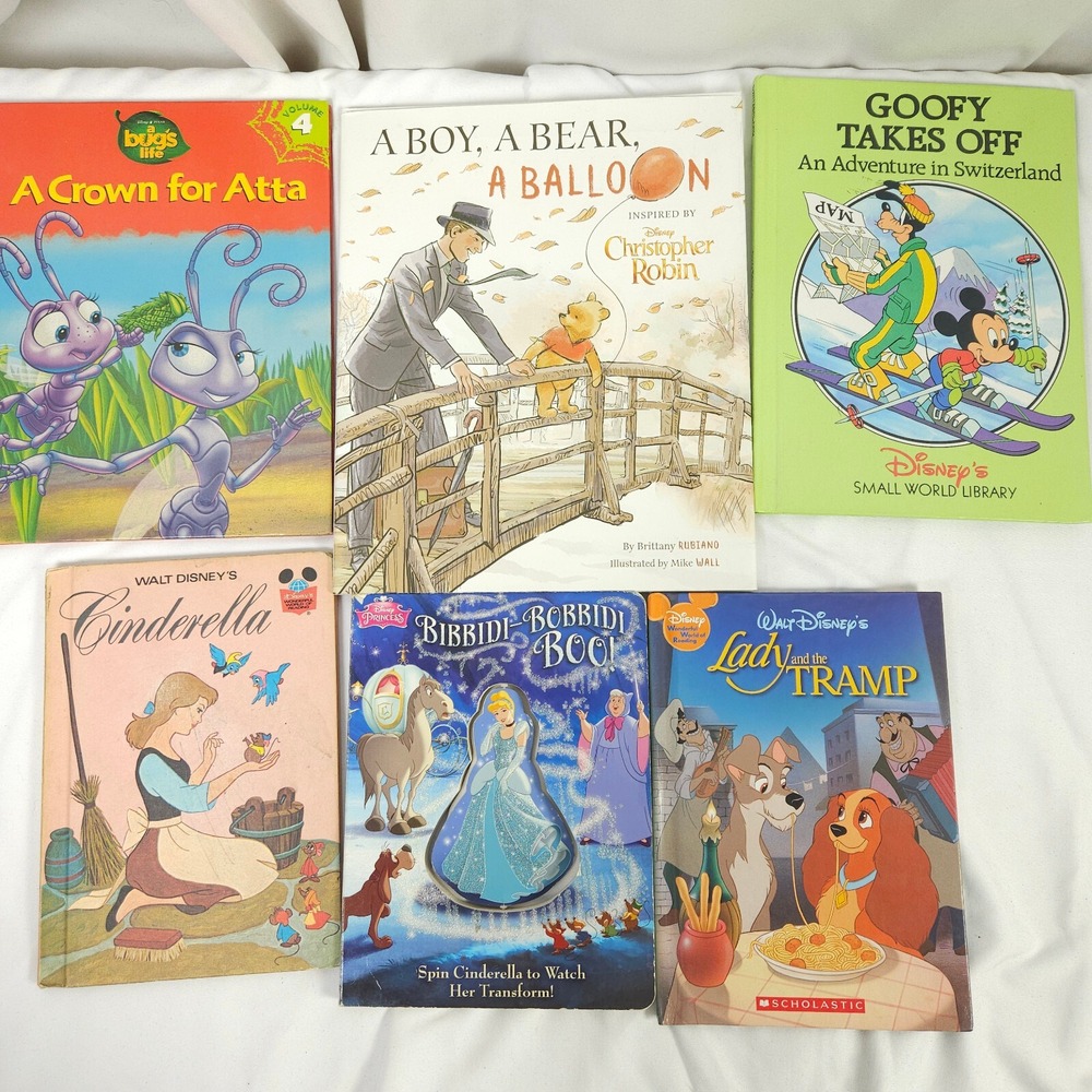 6‑Piece Disney Vintage Book Lot – A Bug's Life, Lady and the Tramp & More - Picture 1 of 16